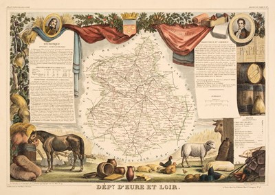 Lot 97 - France. Levasseur (Victor), A collection of approximately 60 maps of French departments, 1855