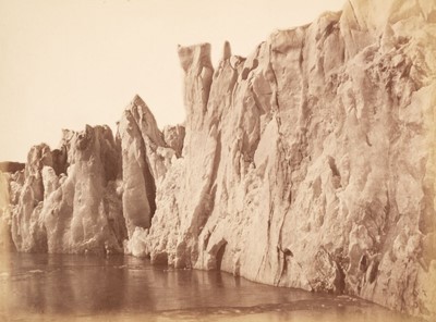 Lot 482 - Bradford (William, 1823-1892). Front view of the glacier near to the rocks over which it is moving