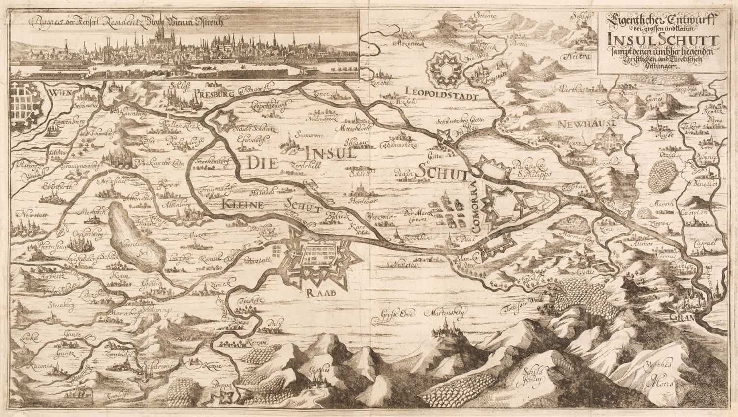 Lot 107 - Hungary. Happel (Eberhard), Eigentlicher Entwurff der Grossen und Kleinen Insul Schutt..., 1688