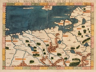 Lot 131 - Prussia. Ruscelli (Giralomo), Tavola Nuova di Prussia et di Livonia, 1561