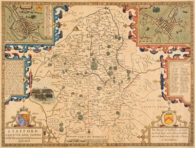 Lot 137 - Staffordshire. Speed (John), Stafford Countie and Towne..., J. Sudbury & G. Humble,1627