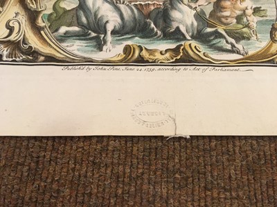 Lot 127 - Pine (John). Three sea charts, and one engraving of the Armada, 1739