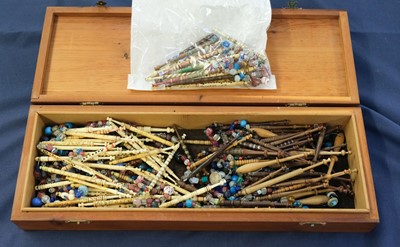 Lot 162 - Lace bobbins. A large collection of lace-making bobbins, English, 19th century