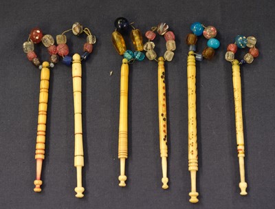 Lot 162 - Lace bobbins. A large collection of lace-making bobbins, English, 19th century