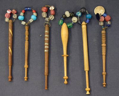 Lot 162 - Lace bobbins. A large collection of lace-making bobbins, English, 19th century