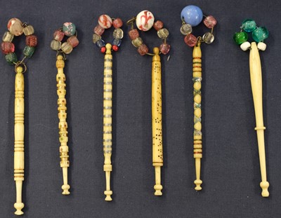 Lot 162 - Lace bobbins. A large collection of lace-making bobbins, English, 19th century