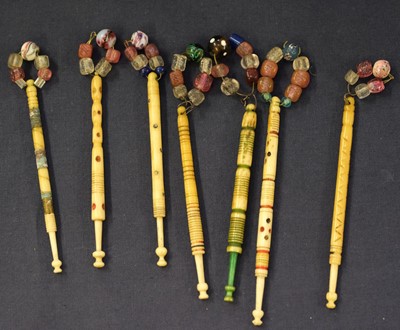 Lot 162 - Lace bobbins. A large collection of lace-making bobbins, English, 19th century