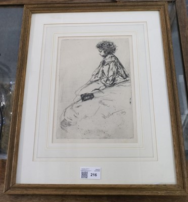 Lot 216 - Whistler (James Abbott McNeill, 1834-1903), Bibi Lalouette, etching and drypoint, 1859