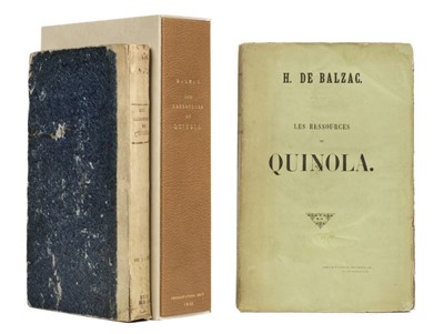 Lot 208 - Balzac (Honore de). Les Ressources de Quinola, 1st edition, presentation copy, 1842