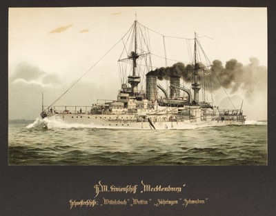 Lot 282 - Deutschland zur See. Germany on the sea, a collection of prints circa 1910