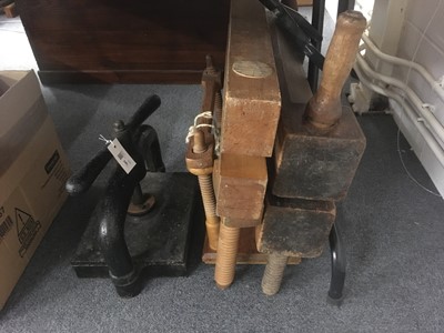 Lot 340 - Bookpress. A cast iron bookpress