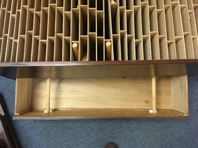 Lot 331 - Tool chest. A stained pine tool chest with lower drawer, late 19th/early 20th century