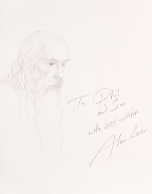 Lot 839 - Lee (Alan). The Lord of the Rings Sketchbook, 1st edition, presentation copy with original sketch, 2005