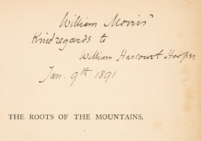 Lot 855 - Morris (William, 1834-1896). The Roots of the Mountains... , 1st edition, Reeves & Turner, 1890