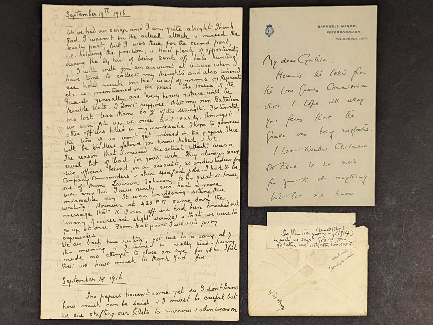 Lot 297 - WWI Letters. A revealing archive of letters