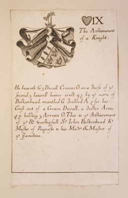 Lot 539 - Blome (Richard). Armoriall Cards, [1675]