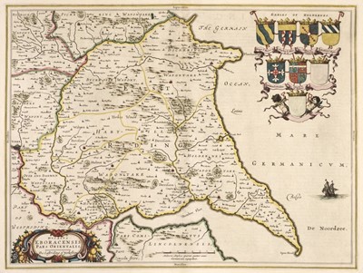 Lot 149 - Yorkshire. Blaeu (J.), Ducatus Eboracensis pars Orientalis, The East Riding of Yorkshire, 1648