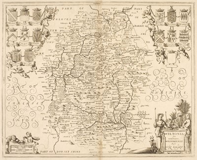 Lot 148 - Wiltshire. Jansson (Jan) Wiltonia, sive, Comitatus Wiltoniensis, Anglis Wil Shire, circa 1680