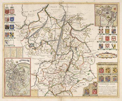 Lot 78 - Cambridgeshire. Saxton (C. & Lea P.), Cambridge-Shire and the Great Levell...,  circa 1690