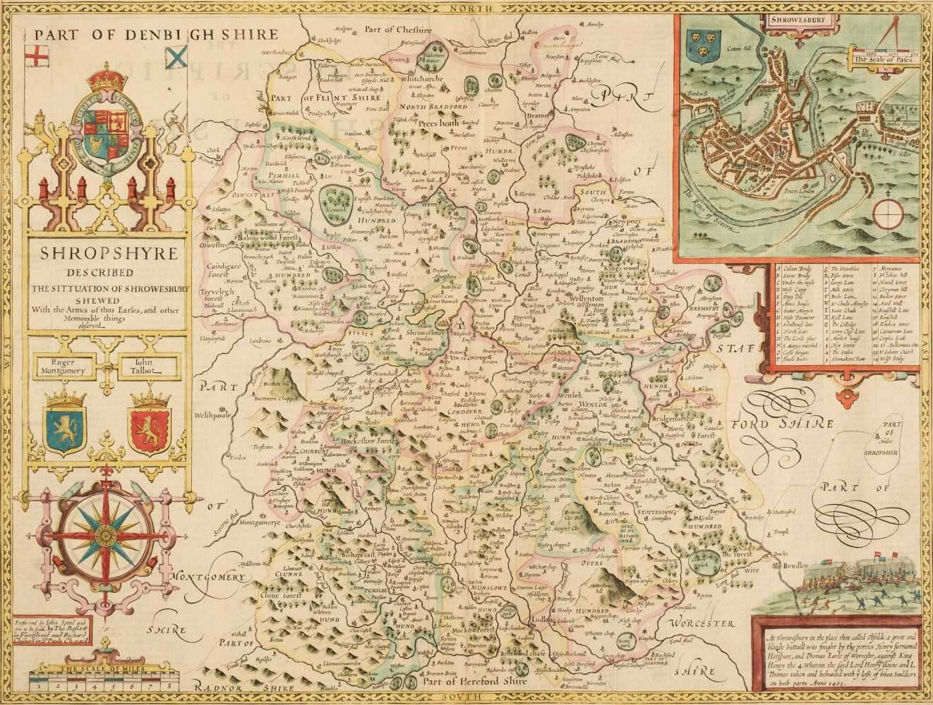 Lot 136 - Shropshire. Speed (John), Shropshyre Described..., 1676