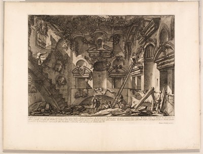Lot 70 - Piranesi (Giovanni Battista, 1720-1788). Veduta Interna della Camera Sepocrale, 1756