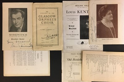 Lot 968 - Signed Concert Programmes. A collection of 11 vintage concert programmes