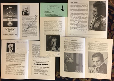 Lot 955 - Musicians’ Autographs. A fine collection of 35 classical music programmes