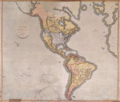 Lot 85 - Cary (John). A New Map of America Exhibiting its Natural and Political Divisions..., 1821