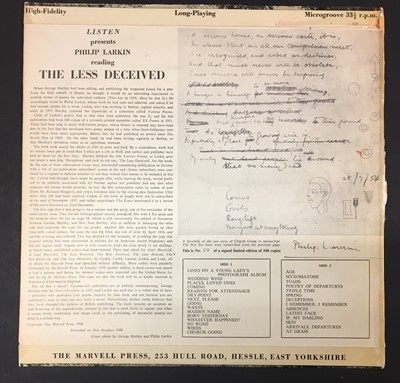 Lot 946 - Larkin (Philip, 1922-1985). The Less Deceived, Hessle: The Marvell Press, 1958