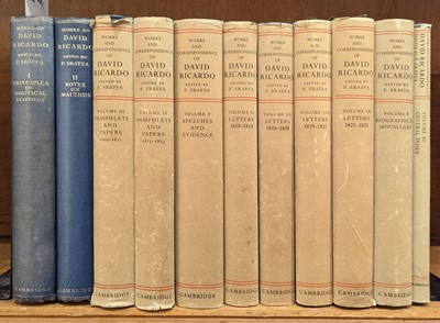 Lot 406 - Ricardo (David). The Works and Correspondence, 11 volumes, Cambridge: University Press, 1951-73