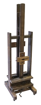 Lot 516 - Artist's Easel. A Victorian oak frame artist's easel