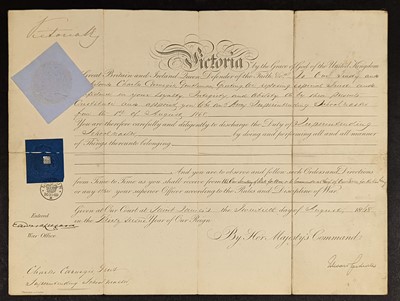 Lot 296 - Victoria (Queen of Great Britain & Ireland, 1819-1901). Document signed, St James's, 6 August 1868
