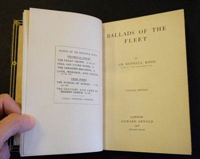 Lot 569 - Binding. Ballads of the Fleet, by Sir Rennell Rodd, 1916