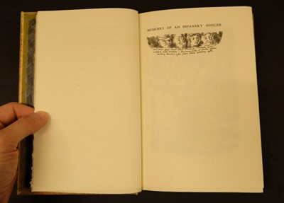 Lot 876 - Sassoon (Siegfried). Memoirs of an Infantry Officer, 1st illustrated edition, Faber & Faber, 1931