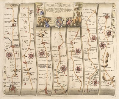 Lot 124 - Ogilby (John). A collection of 10 road maps, 1675 or later
