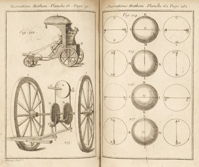 Lot 137 - Ozanam (Jacques). Recreations Mathematiques et Physiques, 2 volumes, 1st edition, Paris, 1694