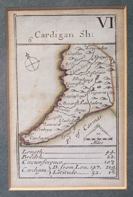 Lot 128 - Playing Card Maps. Morden (Robert), Cardigan Sh. & Carmarthen Sh. 1676 - 1733