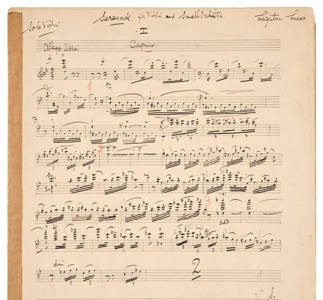 Lot 951 - Lucas (Leighton, 1903-1982). Autograph Musical Manuscript Signed, 'Leighton Lucas'