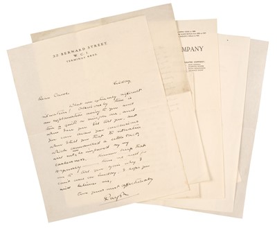 Lot 966 - Richardson (Ralph, 1902-1983). A fine series of 10 Autograph Letters Signed, 'Ralph'