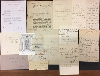 Lot 963 - Prime Ministers & Politicians. A collection of Autograph & Typed Letters, free franks, etc.