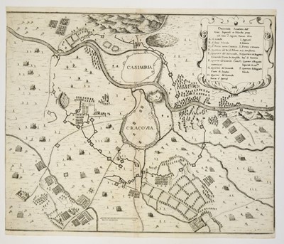 Lot 112 - Krakow. Aveline (Antoine, publisher), Cracovie, Ville de la Haute ou Petite Pologne, circa 1690