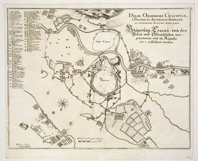 Lot 112 - Krakow. Aveline (Antoine, publisher), Cracovie, Ville de la Haute ou Petite Pologne, circa 1690