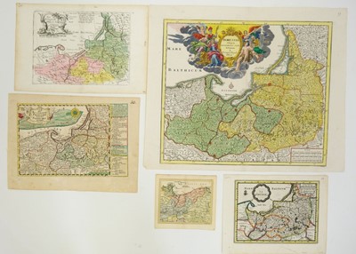Lot 130 - Prussia. A collection of eleven maps, mostly 18th century