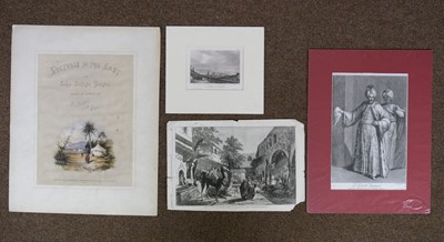 Lot 189 - Palestine & Holy Land. A collection of approximately 60 prints and engravings, mostly 19th century