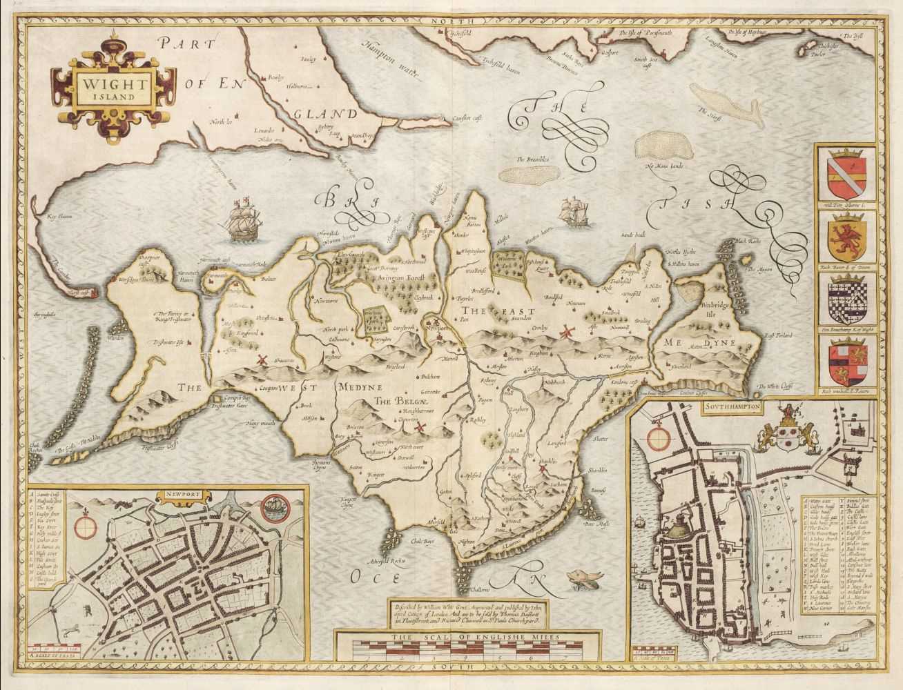 Lot 111 - Isle of Wight. Speed (John), Wight Island, Thomas Bassett & Richard Chiswell, 1676