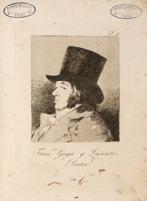 Lot 13 - Goya (Francisco de, 1746-1828) Los Caprichos, 1799, the complete set of 80 etchings, FIRST EDITION