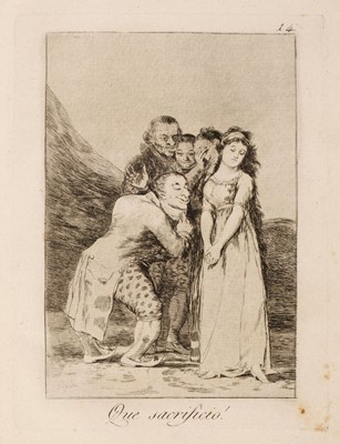 Lot 13 - Goya (Francisco de, 1746-1828) Los Caprichos, 1799, the complete set of 80 etchings, FIRST EDITION