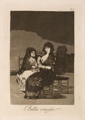 Lot 13 - Goya (Francisco de, 1746-1828) Los Caprichos, 1799, the complete set of 80 etchings, FIRST EDITION