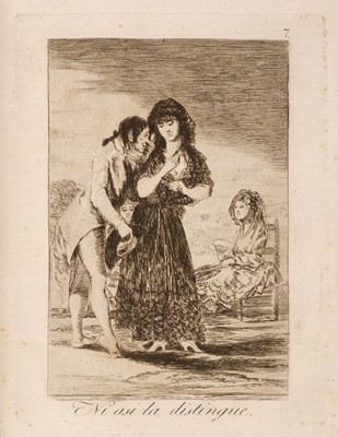 Lot 13 - Goya (Francisco de, 1746-1828) Los Caprichos, 1799, the complete set of 80 etchings, FIRST EDITION