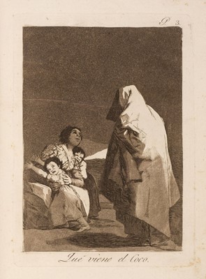 Lot 13 - Goya (Francisco de, 1746-1828) Los Caprichos, 1799, the complete set of 80 etchings, FIRST EDITION